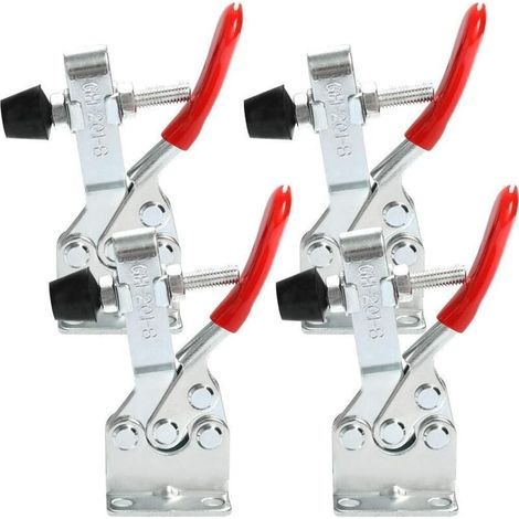 GH-201-B - Lot de 4 sauterelles à serrage vertical avec base horizontale - Capacité 90 kg (1/4)