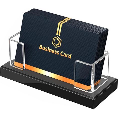 Support de cartes de visite en acrylique noir, organiseur pour bureau, exposition, maison ou restaurant. (1/5)