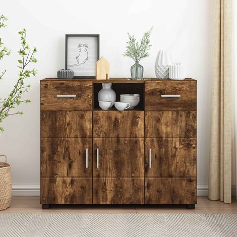 Teenpull – Holzschrank Geräucherte Eiche 88,5 x 30,5 x 73 cm Holzwerkstoff (1/5)