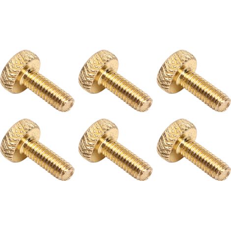 Lot de 6 vis de blocage de cordes pour chevalet de vibrato de guitare électrique, en métal doré. (1/5)