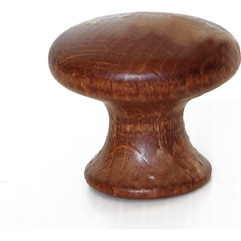 Pomolo in legno - Ø 27 mm. - noce scuro