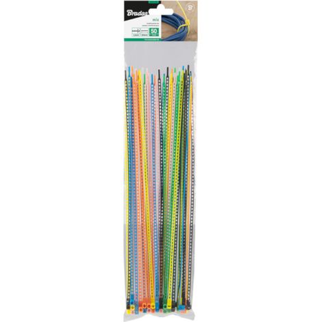 Kabelbinder wiederverwendbar, mehrfarbig 50 Stück 3,6x300 mm (1/2)