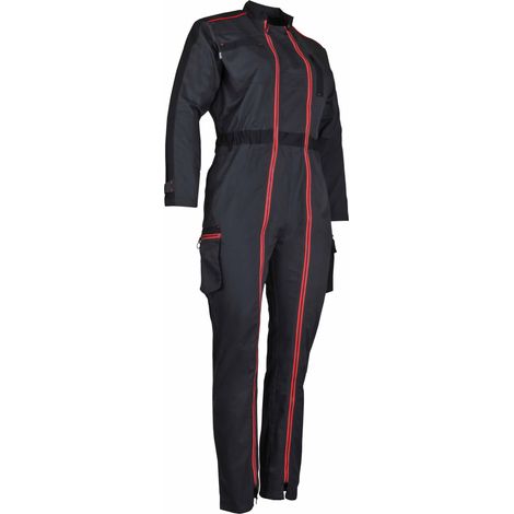 LMA – Combinaison de travail bicolore 2 zips – Taille 6 – Col officier – Poches zippées et auto-agrippantes – Passepoils fluorescents