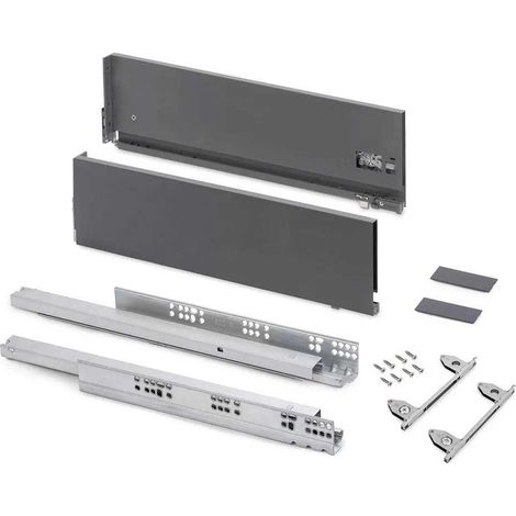 Emuca Vertex cassetto grigio antracite 35 cm di profondità