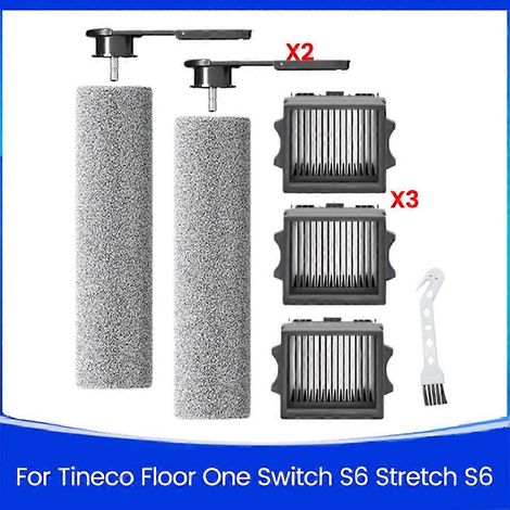 Ersatzteile für den kabellosen Nass- und Trockensauger Tineco Floor One Switch S6 Stretch S6: HEPA-Filter, rotierende Bürsten (1/5)