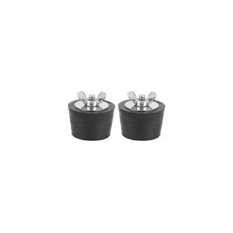 Bouchons d'Hivernage de Piscine 2 Pièces, Bouchon de Gel d'Expansion en Caoutchouc 38mm/1,5 po pour Tuyauterie de Spa de Piscine Hiver Entretien des Raccords,GU.B/bon (1/5)