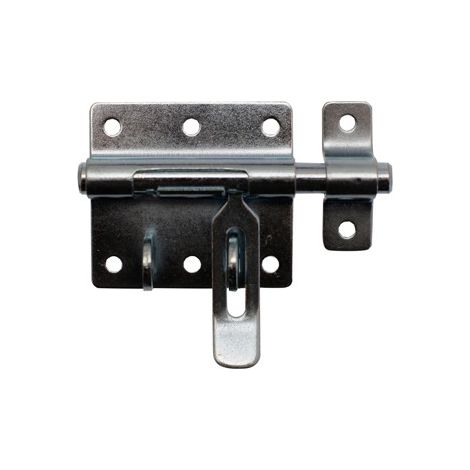 Verrou de box à porte cadenas - Dimensions Ø 14 mm - Lg 90 mm