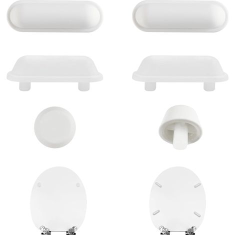 6 Pièces Tampons de Siège de Toilettes, Butées de Abattant WC à Encliqueter Anti-Bruit Blanches pour Remplacement de Couvercle de Salle de Bain (1/5)