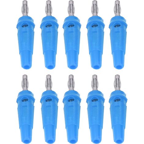 10 pièces connecteurs banane 4mm pour soudeurs, chargeurs et générateurs - Bleu