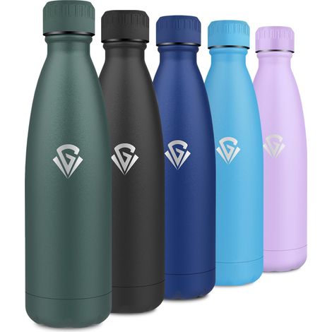 Bouteille Isotherme 750ml, Gourde Inox Double Paroi, Gourde Sport Réutilisable sans BPA, Bouteille Métal Étanche pour Sport, Bureau, École, Yoga, Camping, Randonnée, Enfant, Adulte, Femme, Homme (1/5)
