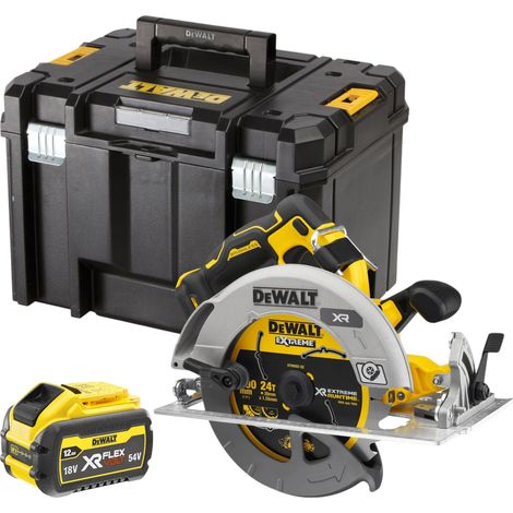 DeWalt DCS 573 NT Sierra circular sin cable 18 V 190 x 30 mm sin escobillas + 1x batería 12,0 Ah + TSTAK - sin cargador (1/5)