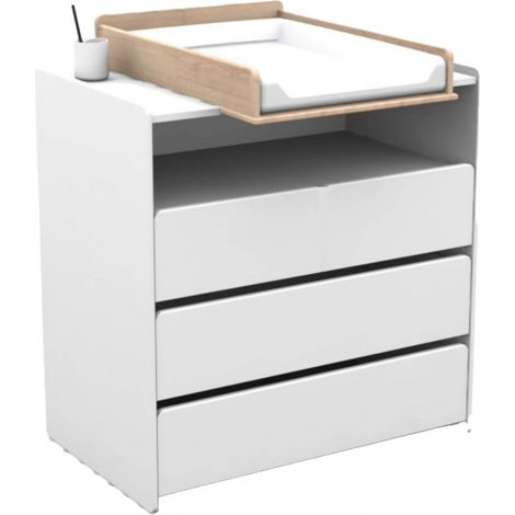 BODHI WHITE - Pack Commode + Table à Langer (1/4)