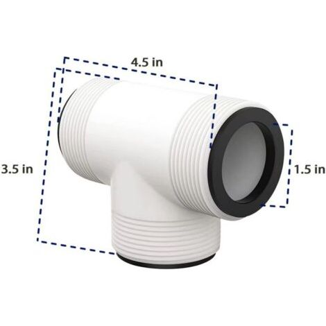 Distributeur de tuyau en T pour piscine, compatible avec les pompes de piscine Intex Coleman (2 pièces), convient aux diamètres de 1,5 pouce. (1/4)