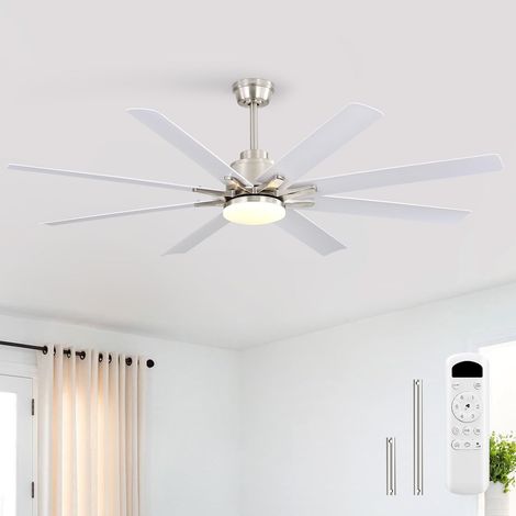 Sofucor 132 cm Ventilateur Plafond avec Lumière et Télécommande [Energy Class D]
Silencieux DC, 8 Pales, 3 Températures de Couleur, Minuterie, 6 Vitesses, Mode été/Hiver pour Salon, Cuisine (1/5)
