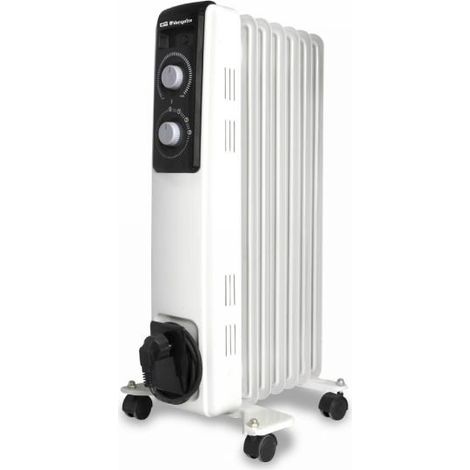 Orbegozo RF Radiatore Olio, Potenza 1500 W, Costruzione modulare a 7 Elementi e Design in Colore Bianco, Legno, Nero (1/4)