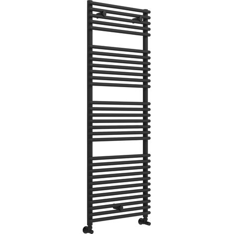 Signature Mode Straight Heated Towel Rail 1450mm H x 500mm W - Black