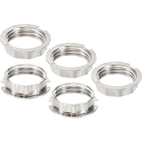 Anneaux de Douille G9 Adaptateurs de Support d'Abat-Jour en Alliage pour lanterne de Table Ou de Sol de Diamètre 3/4 Pouces Ton Argenté (1/5)