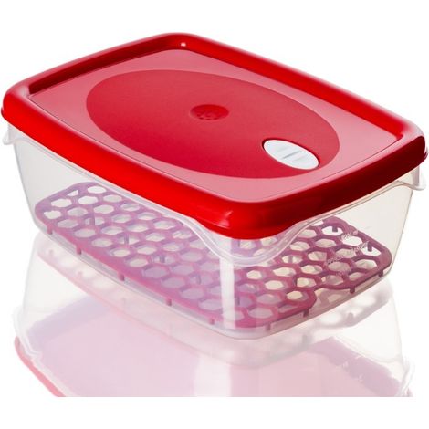 Contenitore per alimenti plastica griglia coperchio freska grill 5 litri - bama (1/2)