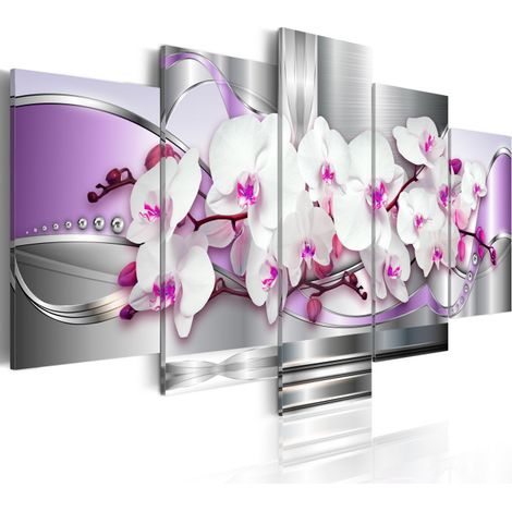 Tableau Imprimé "Orchidée & Fantaisie" 50 x 100 cm (1/2)