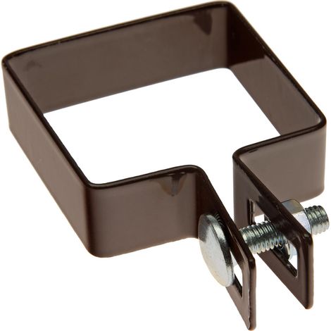 HaGa® Strebenschelle 7cm x 7cm Befestigungscchelle eckig für Pfosten in braun 1 Stück (1/4)
