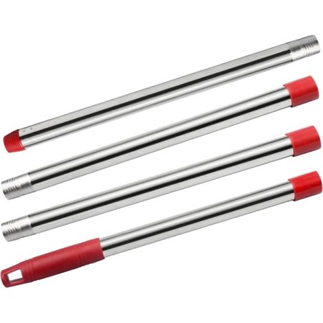 Manche de rechange pour balai à franges, tige en acier inoxydable, quatre (1/5)