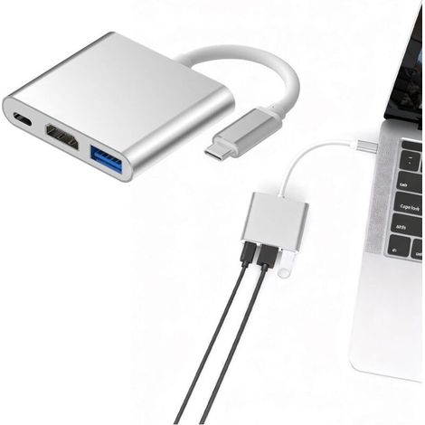 Adaptateur USB-C vers HDMI 4K pour MacBook Pro, Chromebook et Samsung S9+ – Compatible Thunderbolt 3, Plug & Play (1/5)