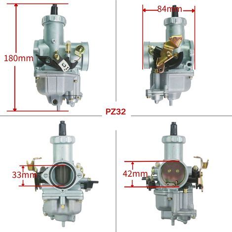 Modification de quad avec pompe d'accélération : carburateur KEIHIN PZ32 pour cylindrée de 250 à 350 cm³. (1/4)