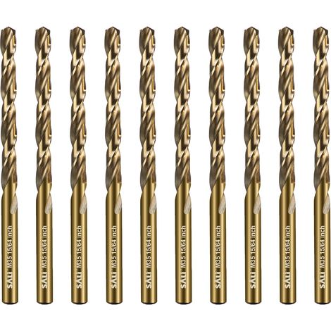10 pièces M35 HSS Cobalt Jeu de forets avec foret hélicoïdal 6mm HSS-Co Forets acier Forets fer Jeu de forets à métaux pour bois, métal, plastique, aluminium, plastique dur (1/5)