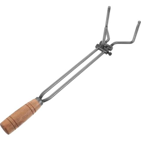 OSALADI Tiegelzange, Tiegelgießzange, Kohlenstoffstahl und Holz, 17 Zoll, für Edelmetallguss, Schmuckherstellung, Labore (1/5)