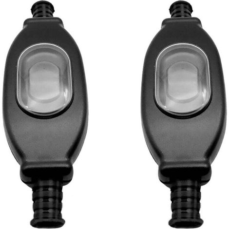 Cable de alimentación con interruptor y protección IP65, resistente al agua, paquete de 2, 250 V para lámparas y electrodomésticos - Resistente al polvo y al agua - KZQ