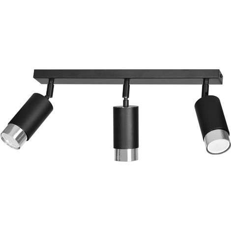 Plafonnier spot Emibig Hiro 2xGU10 réglable chrome/noir (1/5)