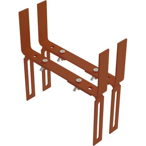 Geli 2 Blumenkastenhalter TYP H Terracotta für Mauern 1-fach verstellbar