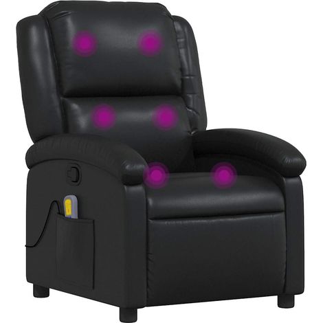 Maison Exclusive - Massagesessel Schwarz Kunstleder