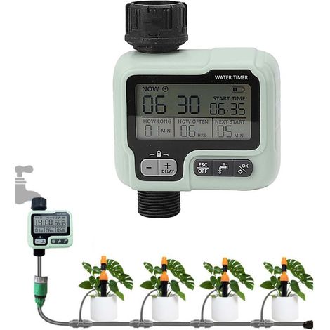 HCT-322 Programmable Manual/Auto Irrigation Timer, Battery Not Included