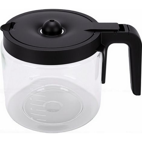 Carafe à café de remplacement de 12 tasses, Pot en verre incassable de 1,8 l avec poignée (1/5)
