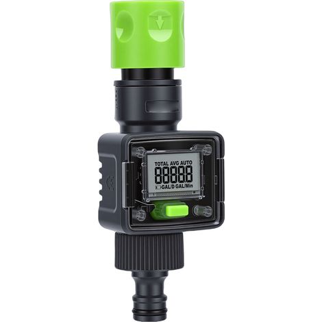 Débitmètre d'eau numérique haute précision, compteur de consommation en temps réel pour arrosage et irrigation de jardin (1/5)