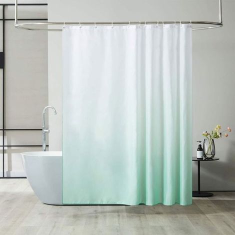Rideau De Douche - 90x180 cm - Polyester Imperméable Anti-Moisissure - Pour Salle De Bain - 1 Pièce (1/4)