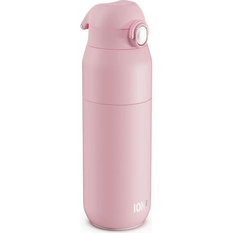 Gourde Isotherme 540 ml (18 oz)- Bouteille Étanche en Acier Inoxydable, Couvercle Rabattable, Ouverture à Une Touche, Débit Rapide, Chaud et Froid, Rose Clair (1/5)