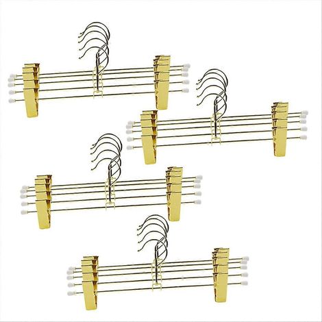 Packung mit 20 Metallkleiderbügeln, 30,5 cm hoch, mit 2 rutschfesten Clips, für Röcke, Hosen und Unterwäsche. (1/5)
