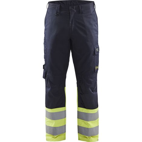 Pantaloni resistenti al fuoco inerenti in acciaio 1705 - Marine/Giallo L - FR(46) - SE(C52) - Corti