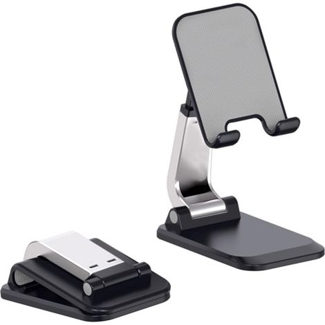 Phone Holder, Foldable Desktop Phone Holder for iPhone Samsung Other Smartphones Black (1/5)
