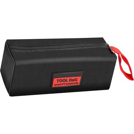 Werkzeugtasche aus Canvas, mehrere Fächer, strapazierfähig, mit robustem Griff, tragbarer Werkzeugorganizer für Elektriker, einlagig, Größe M (1/5)