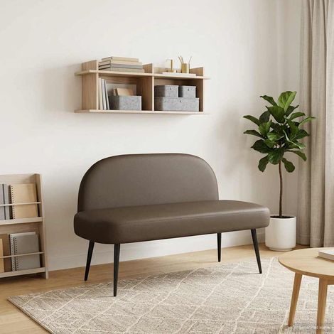 Banco tapizado con respaldo Gris 110 x 60 x 76 cm (1/5)