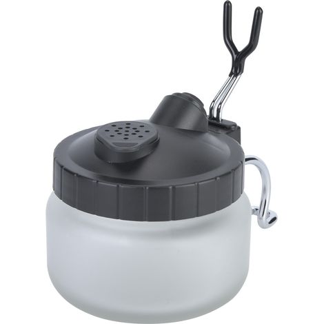 Pot de Nettoyage pour Aérographe en Verre, Acier et Plastique - Récipient pour Peinture (Pot Mat) (1/4)