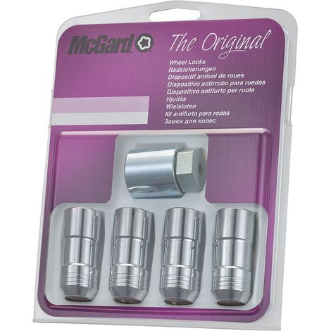 4 ECROUS ANTIVOL SU MCGARD M14X1.5/ 60°/ LONG. 50MM/ Ø21MM