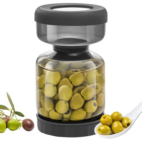 1-Liter-Einmachglas mit luftdichtem Deckel, Behälter für Oliven, Jalapeños und eingelegtes Gemüse (1/5)