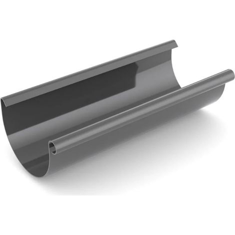 Regenrinne 2m graphit, Dachrinne System 75, Kunststoff Dachrinne (1/5)
