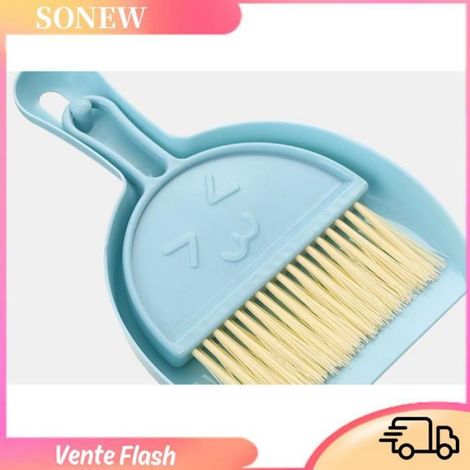 Pelle À Poussière - Balai À Main - Pour Bureau Et Espaces Étroits - En Plastique - 1 Pièce (1/5)