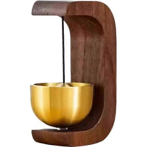 Sonnette magnétique en bois Carillon de porte en bois Sonnette magnétique décorative et puissante Décoration intérieure pour réfrigérateur (1/5)