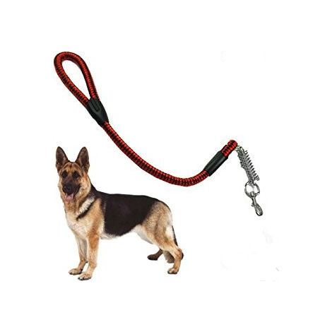 Correa Empuñadura NYLON NEGRA 80 cm muelle para Perro, mascota,animal